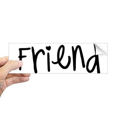 Imagem de DIYthinker Amizade Best Friend Ever Palavras Adesivo retangular para para-choque Notebook Janela Decalque