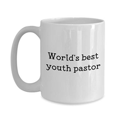 Imagem de World's Best Youth Pastor Caneca – Chá divertido de cacau quente – Ideia de de Natal