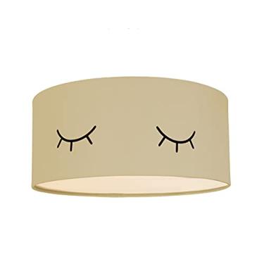Imagem de Luminária Plafon Infantil Olhinho 30x15 2E27 Bivolts Cor: Cáqui