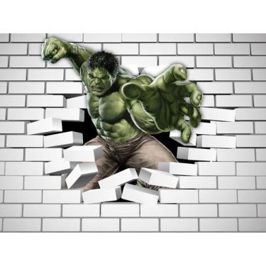 Imagem de Papel De Parede Adesivo, Infantil Marvel Hulk Dos Vingadores 1X1 - Fin