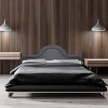 Imagem de Cabeceira Provence Diamond Corino Cinza Queen 160 X 60