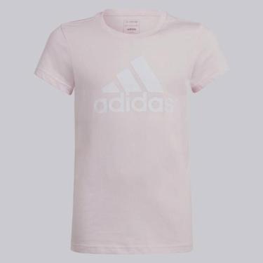 Imagem de Camiseta Adidas Big Logo Essential Juvenil Rosa E Branca