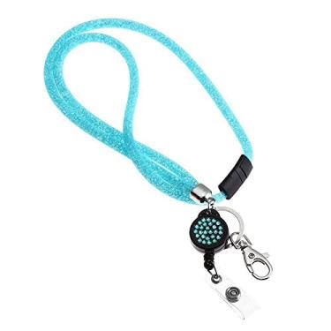 Imagem de 1 peça strass cordão de cristal crachá porta-cartões de identidade clipe para alça de pescoço para celular pendurar corda porta-chaves material de escritório, T2