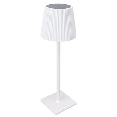 Imagem de Luminária de mesa LED sem fio, bateria de lítio de 3600 mAh, ferro de 36 cm, lâmpada de mesa de toque sem fio, recarregável, 3 temperaturas de cor para quarto (branco)