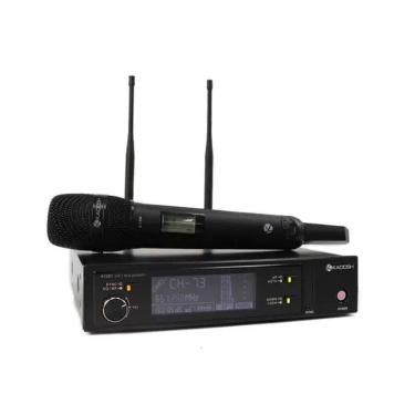 Imagem de Microfone sem fio uhf multifrequencial ir display kadosh k-1201m