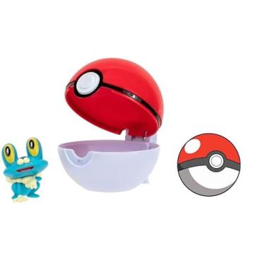 Imagem de Pokemon Clip n Go Battle Feature Figure Multi-Pack Action Ready Pack Plus Sticker (Froakie and Poke Ball)
