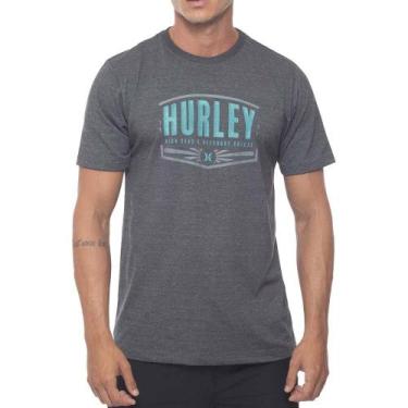 Imagem de Camiseta Hurley Silk Outdoor Masculina Preto Mescla