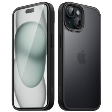 Imagem de JETech Capa Fosca para iPhone 15 Plus 6,7 Polegadas, Proteção Contra Quedas à Prova de Choque, Case Traseira Translúcida Fosca para Telefone, Capinha Anti-Impressão Digital (Preto)
