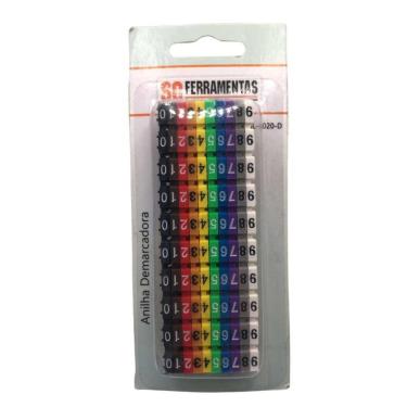 Imagem de Anilha Demarcadora para Cabos 6.0MM . Com Numeros de  0 A 9  K-GL-6020-D BrCabo