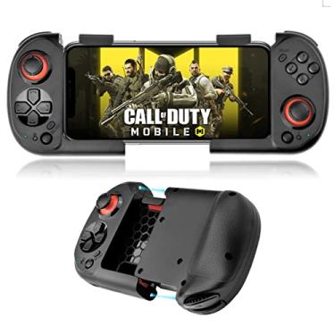 Imagem de arVin Controle de jogos sem fio para iPhone/iOS/Android com armazenamento magnético, tamanho de bolso, joystick de gamepad Bluetooth portátil para iPhone 15/14/13/Samsung Galaxy 22/21/20/Call of Duty