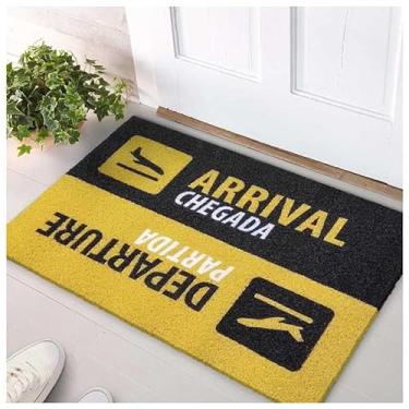 Imagem de Capacho Tema Viagem (XG) - Chegadas & Partidas - Departure & Arrival (Alto Tráfego) (80x60cm)