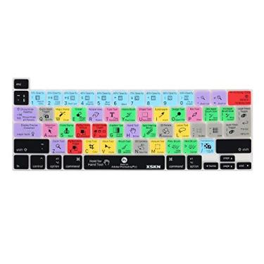 Imagem de XSKN Capa de teclado de silicone da série Atalhos e Linguagem para MacBook Pro 13,3" 16" com Touch Bar e Touch ID - A2251 A2289 A2338 M1 A2141 (Versão Comum dos EUA UE, Photoshop CC)