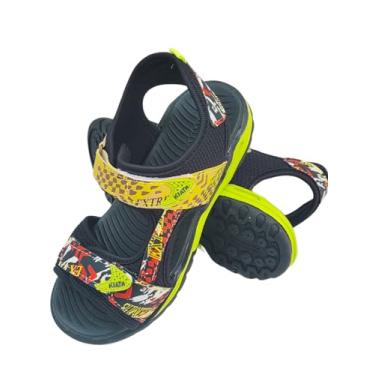 Imagem de Papete Sandália Infantil Menino Masculina Chinelo (Sandália Papete Infantil Masculina Amarelo Preto, BR, Criança de 4 a 8 anos, Numérico, 29)