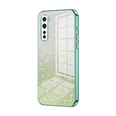 Imagem de Capa Protetora para Celular Compatível com capa OnePlus Nord-N20-5G/A96/Reno 7Z, capa protetora híbrida de galvanoplastia com brilho transparente, capa protetora fina transparente antiarranhões com ab