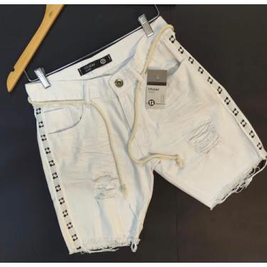 Imagem de Bermuda Jeans Off White Masculina - Moda Masculina