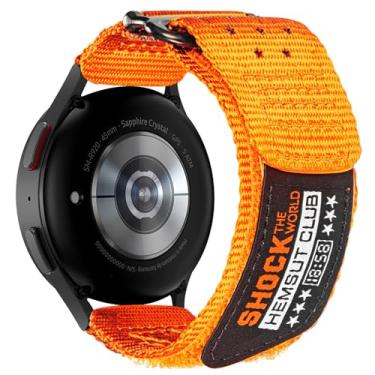 Imagem de FIILIIX Pulseira esportiva de nylon resistente compatível com Samsung Galaxy 45/44/40 mm Watch6/5/5 Pro/4/, 46/42 mm Watch 4 Classic/ 45 mm Watch 3, 24 mm/ Middle 6.6"-8.4", Nylon, Sem Pedra Preciosa