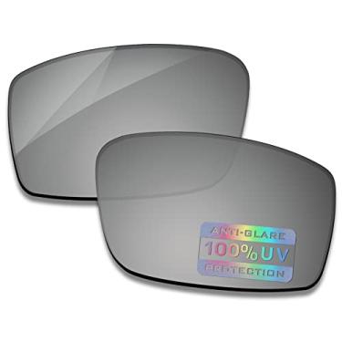 Imagem de Bowyer Lentes de reposição polarizadas para óculos de sol Oakley Gascan OO9014 - Espelho de titânio