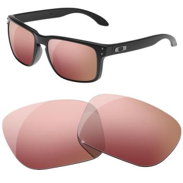 Imagem de HiCycle2 Lentes de reposição polarizadas para óculos de sol Oakley Holbrook XL - Várias opções, com pano de lente (rosa)