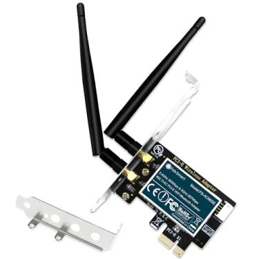 Imagem de FebSmart Adaptador Wi-Fi PCIE de alta potência sem fio N 600Mbps (2,4GHz 300Mbps ou 5GHz 300Mbps) para Windows 11, 10, 8.x, 7, XP (32/64bit) e Windows Server, cartão WiFi PCIE (FS-N600HP)