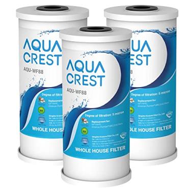 Imagem de AQUACREST FXHTC 5 Micron 10" x 4,5" filtro de água toda a casa, substituição para GE FXHTC, GXWH40L, American Plumber W10-PR, W10-BC, Culligan RFC-BBSA, GXWH35F, W50PEHD, Pentek R50-BB, pacote com 3