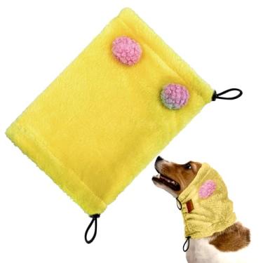 Imagem de SSaYo Protetores auriculares ajustáveis com cancelamento de ruído para cães – protetores de ouvido para cães – faixas de ouvido para cães – capas de orelha para alívio da ansiedade (amarelo, grande)