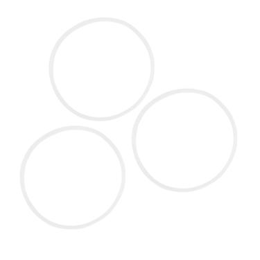 Imagem de Pacote com 3 vedações brancas de borracha, compatível com liquidificadores Magic Bullet 250W