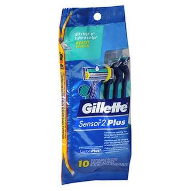 Imagem de Lâminas de barbear descartáveis Gillette Customplus Pivot 10 cada da Gillette (pacote com 2)