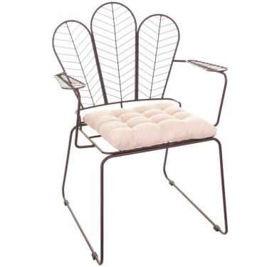 Imagem de Cadeira para Sala de Estar Vegas Aço Corten/Bege