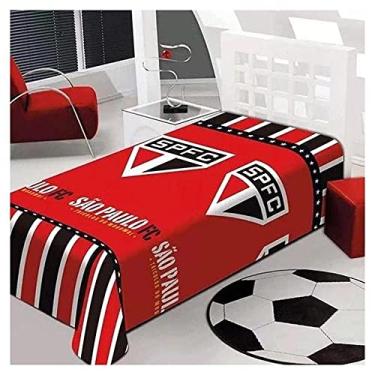 Imagem de Manta Solteiro Soft Jolitex São Paulo Tricolor Oficial