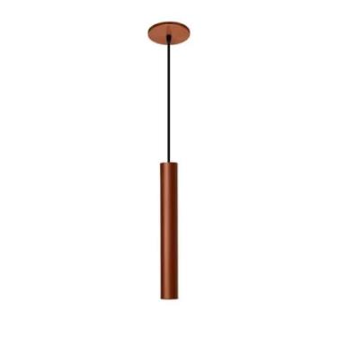 Imagem de Pendente Lustre Tubo Alumínio Cilindro 30cm Mini Dicroica (Cobre)