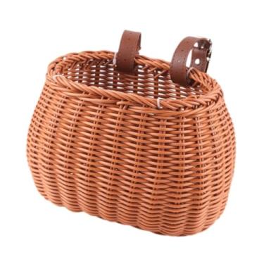 Imagem de kowaku Cesta de bicicleta infantil, cesta de guidão frontal, acessórios para bicicleta, suporte, cesta frontal de bicicleta, cesta de ciclismo para compras,