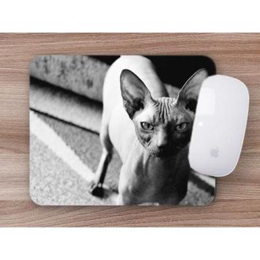 Imagem de Mouse Pad Emborrachado Personalizado Gatos Cat Felino - Deluzz, Sphynx