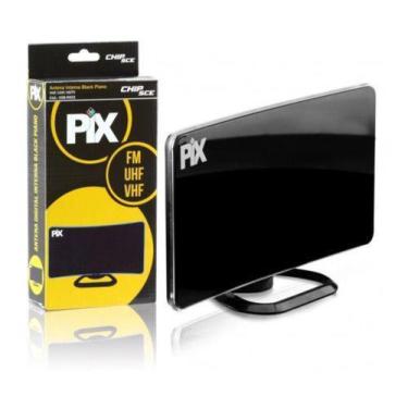 Imagem de Antena Interna Digital Amplificada Digital Uhf Black Piano - PIX
