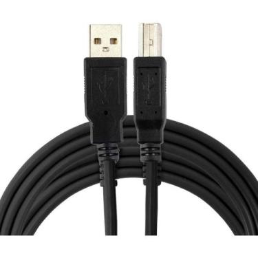 Imagem de Cabo Usb 3M 2.0 Axb Para Impressora Preto - WLW, Usb 2.0, Preto