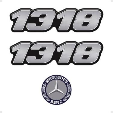 Imagem de Kit Adesivos 1318 Caminhão Mercedes Benz Cromado - Genérico - SPORTINO