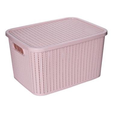 Imagem de Caixa Organizadora de Plástico 19 L com Tampa Trama Plasútil