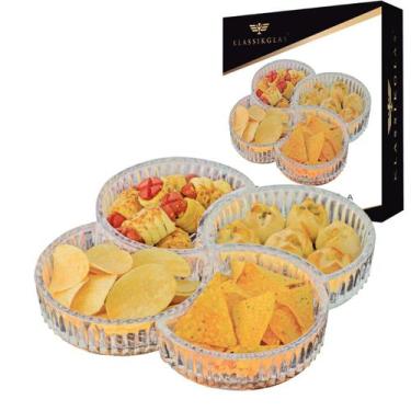 Imagem de Petisqueira De Vidro Grande Creative 4 Peças Desmontável Separavél - R