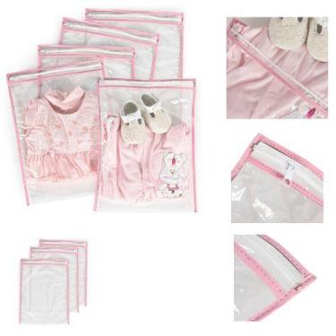 Imagem de Kit 8 Saquinhos Organizadores Documentos Mala Escola Maternidade - Bea