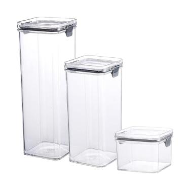 Imagem de Coza - Kit 3 Potes Lock - Cristal