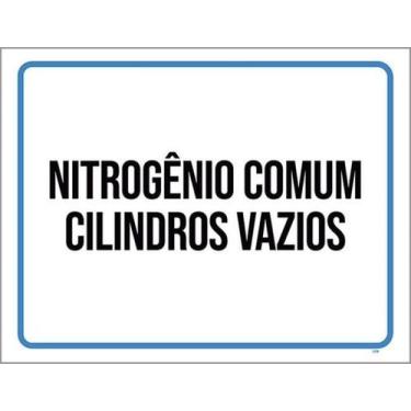 Imagem de Kit 5 Placas Nitrogênio Comum Cilindros Vazios 36X46 - Sinalizo