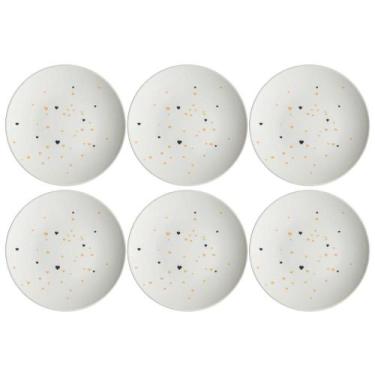 Imagem de Jogo C/6 Pratos de Sobremesa Heart / Butterfly Ø 20cm - GIRA COMERCIO,