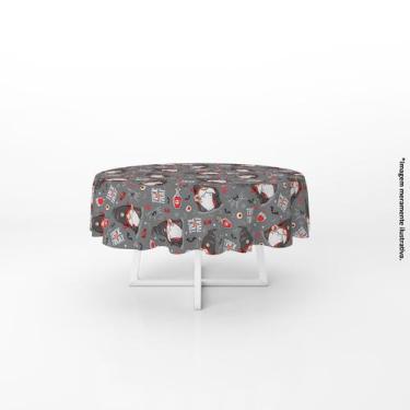 Imagem de Toalha de Mesa Redonda Halloween Gnomos Vampiros 140x140cm - PRESENTE-