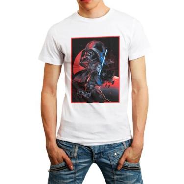 Imagem de Camiseta Masculina Branca Star Wars 02 - DESIGN CAMISETAS, Branco, GG