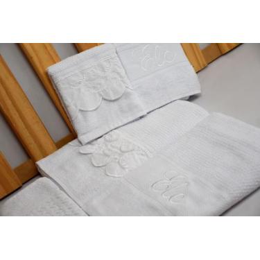 Imagem de Jg de banho noblesse luxo bordado 5 pecas branco com bordad - THAIS EN