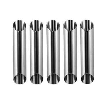 Imagem de KDDOM 5 peças de moldes de tubos de cannoli de aço inoxidável, moldes antiaderentes para assar massa dinamarquesa para casca de croissant, rolo de creme, pastelaria