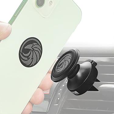 Imagem de Novo suporte magnético de celular 2023 para ventilação de carro 【Todo em metal 】- para qualquer smartphone (iPhone, Android, GPS) | Suporte de telefone elegante de uma mão e um segundo para carro, 100