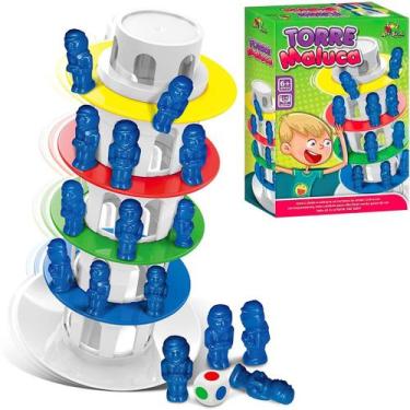 Imagem de Tabuleiro Torre Maluca Equilibre Os Turistas Brinquedo 84221 - Art Bri
