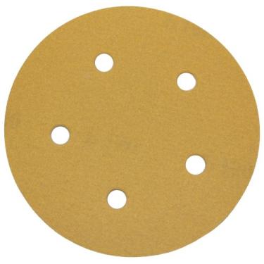 Imagem de PORTER-CABLE 725501515 discos de lixamento com suporte adesivo de cinco furos de 150 grãos (embalagem com 15)