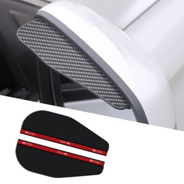 Imagem de Biyrly Sobrancelha de viseira de chuva espelhada, sobrancelha retrovisora lateral de chuva, protetor de viseira de espelho retrovisor para a maioria dos carros, caminhões e SUV (pacote com 2)