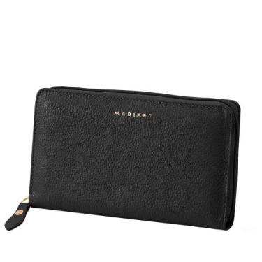 Imagem de Carteira de Couro Feminina Mariart 721, Preto